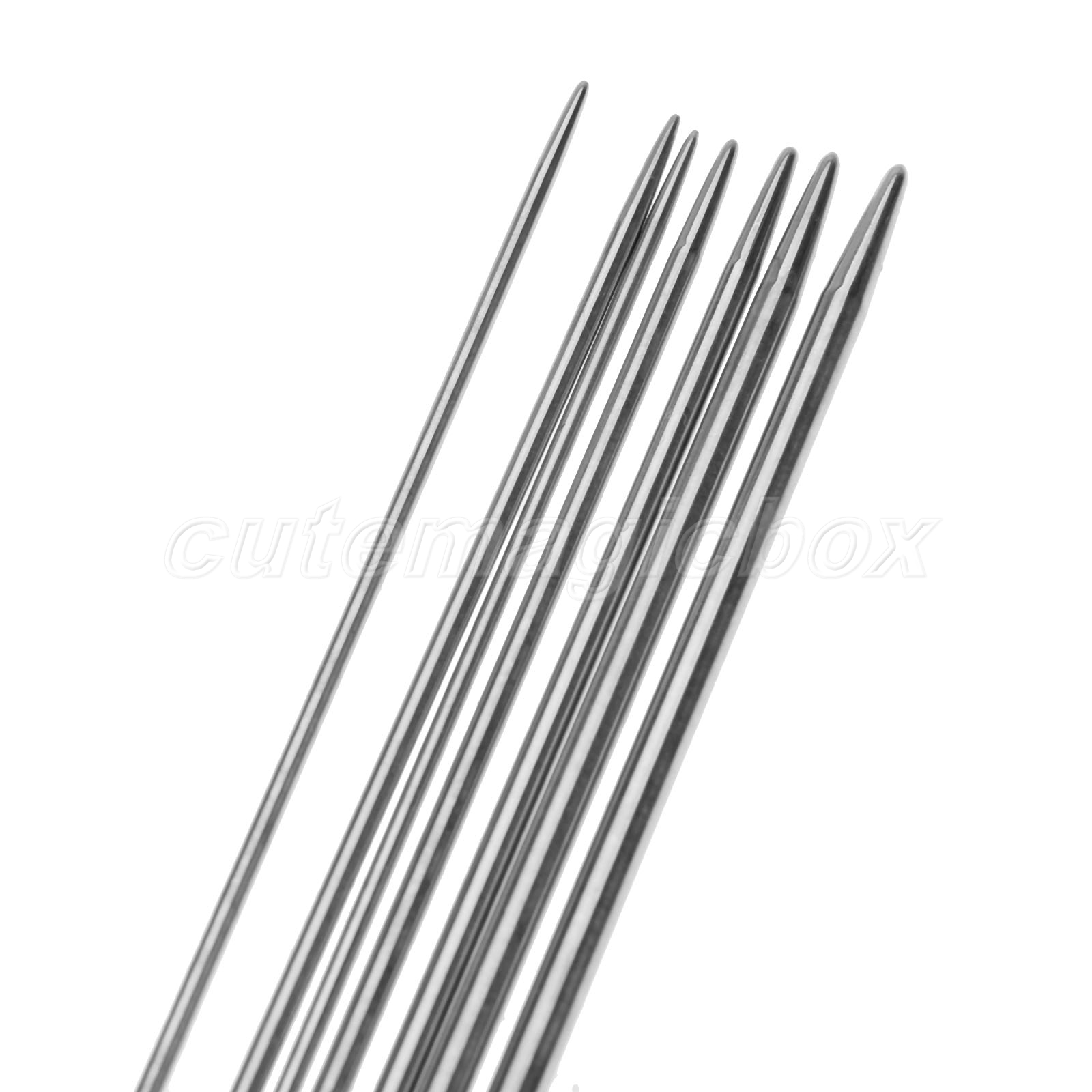 44Pcs 36cm Stainless Double Pointed Knitting Needles 1.5mm5mm Silver